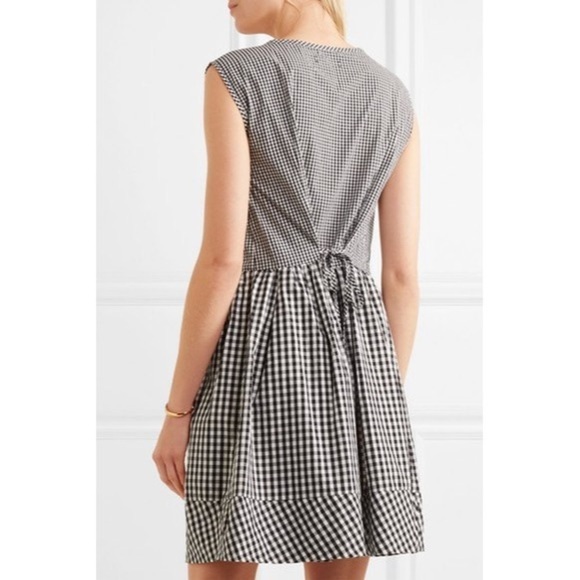 Madewell Gingham Checked Tie-Back Crew Neck Sleeveless Cotton Dress size small - Picture 2 of 9